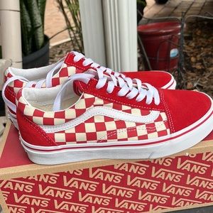 Red Checkered Vans